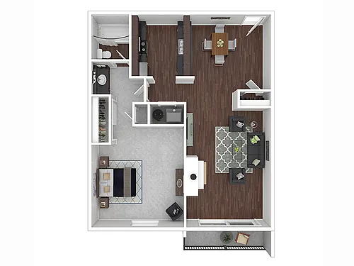Floor plan 1 Bedroom LG