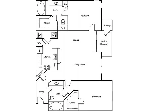Floor plan Tahoe with 1-Car Garage