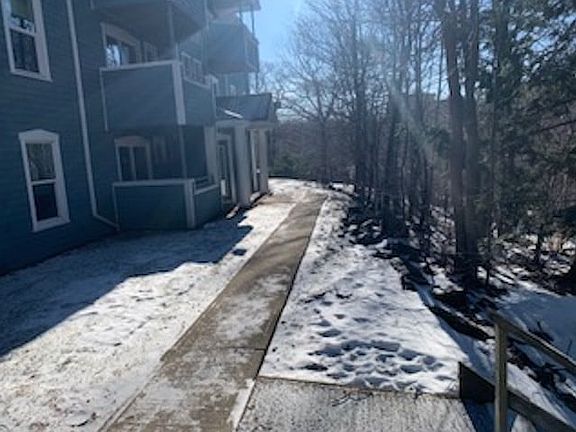 trail behind buidling