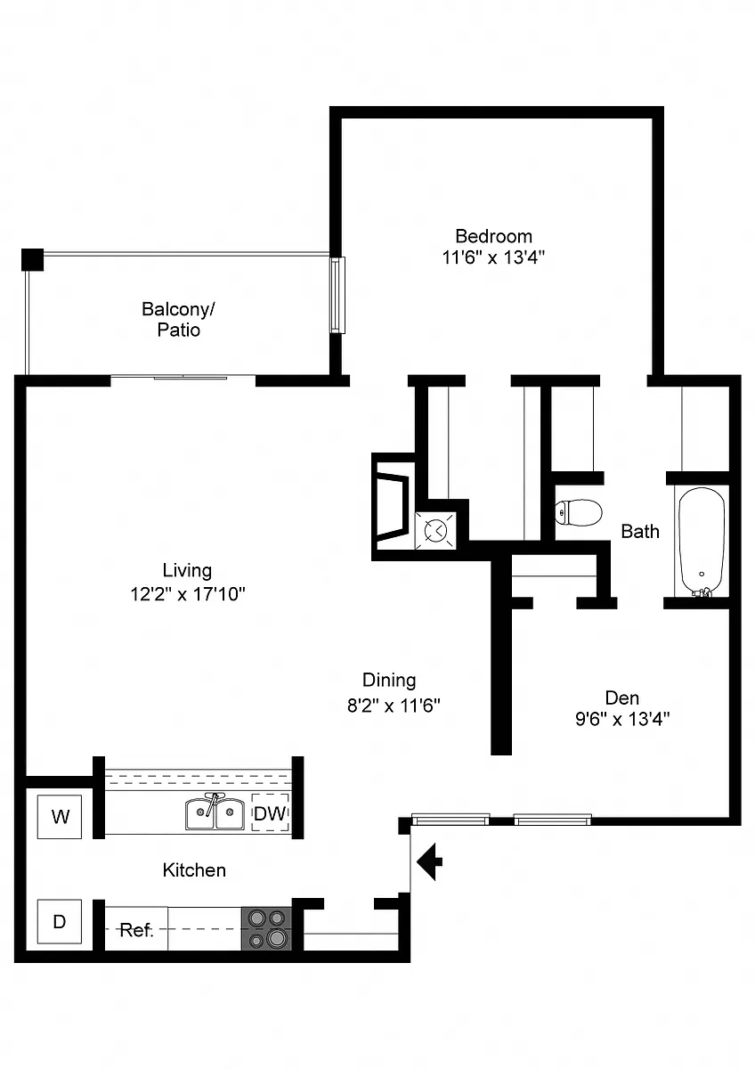 Floor plan A11 + Den