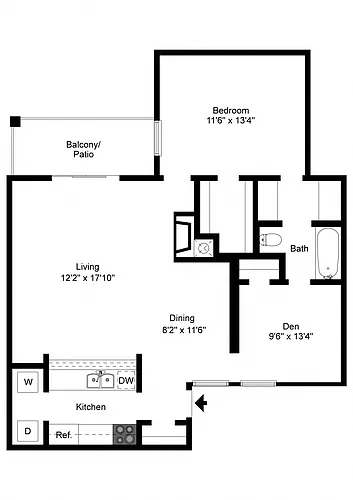 Floor plan A11 + Den