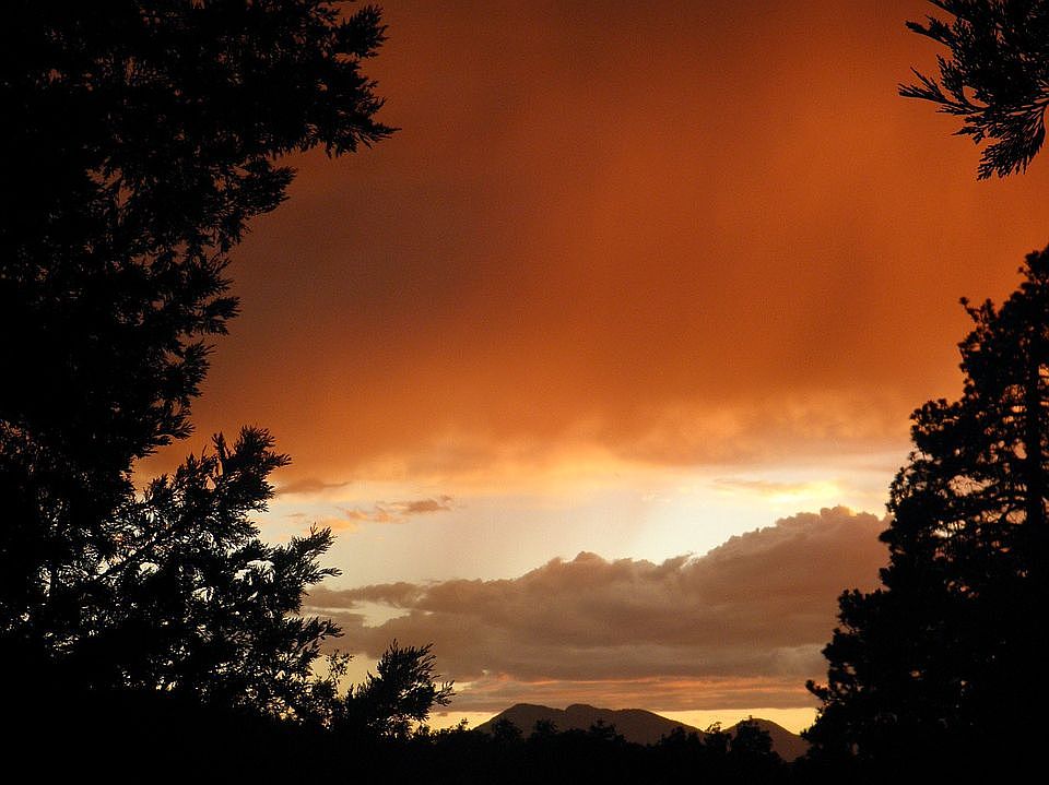 Sunset view from deck