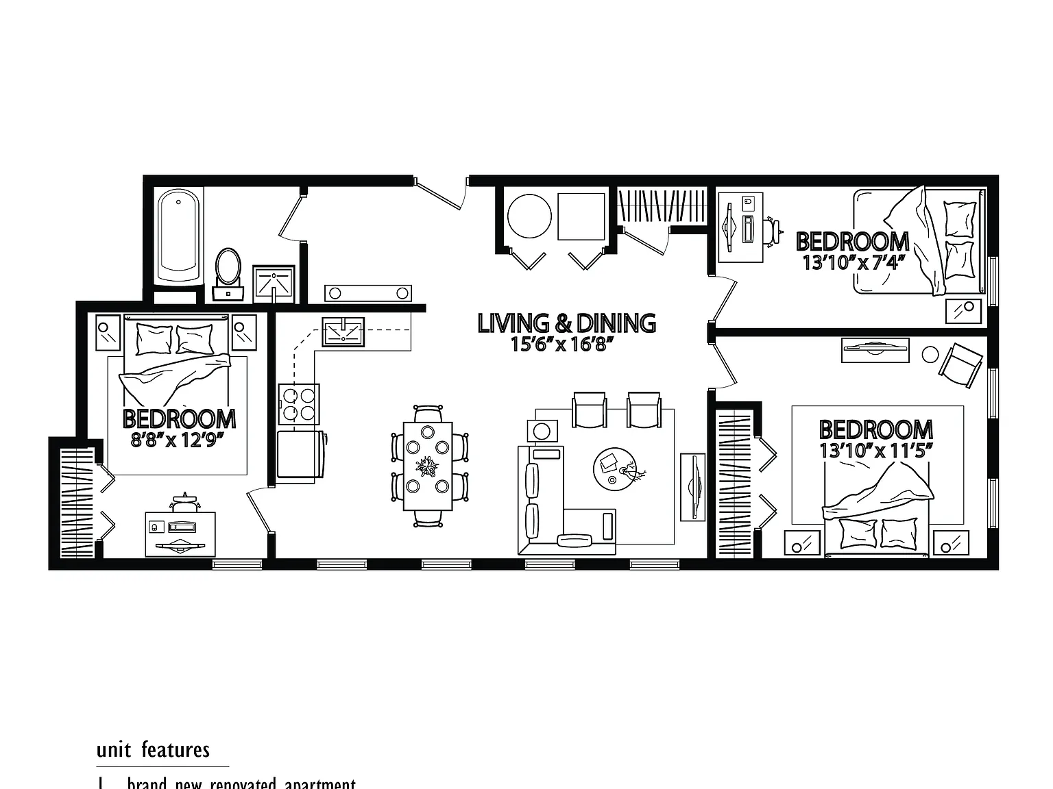 3 bed, 923 sqft, $1,950 — Photo 3