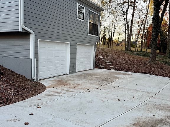 double garage, new driveway