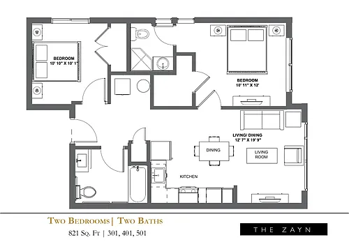 Floor plan Two Bedroom