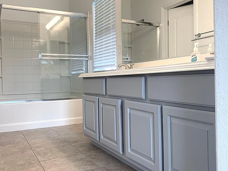 Master bathroom with double sink