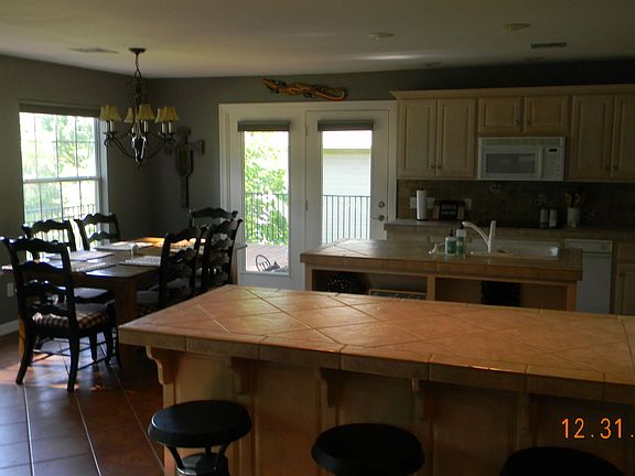 bar, view into kitchen
