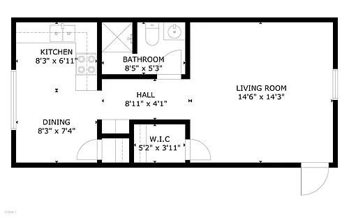 Floor plan One Bedroom