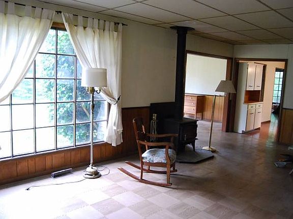 livingroom with woodstove