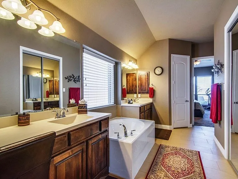 Master Bath; Tub and shower two large walk-in closets