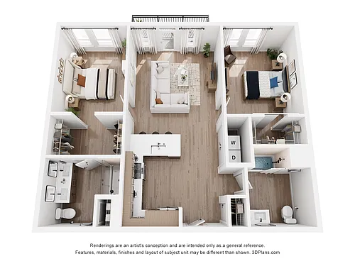 Floor plan 2 Bedroom D11a