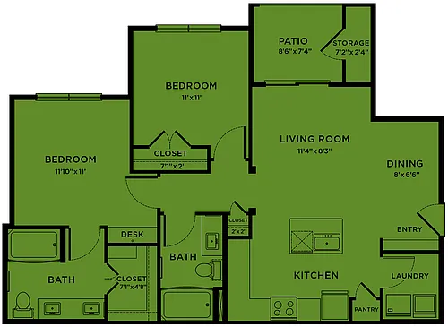 Floor plan B1-Driscoll 80% (Eligibility Restrictions Apply)