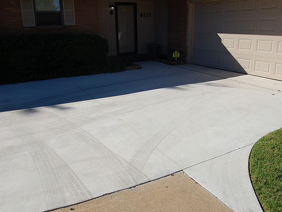 New concrete driveway