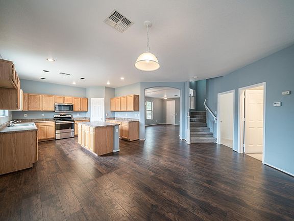 Open concept kitchen and family room