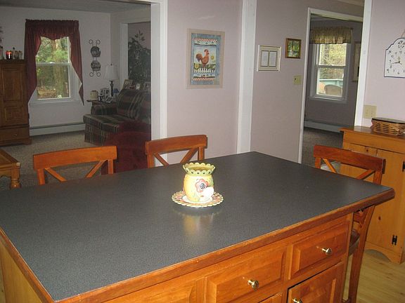 Center island in kitchen