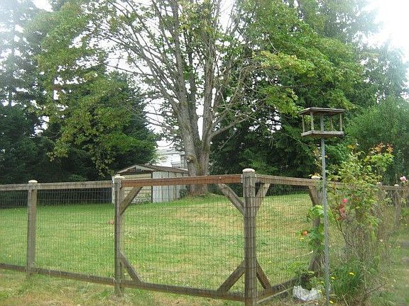 Large fenced in yard