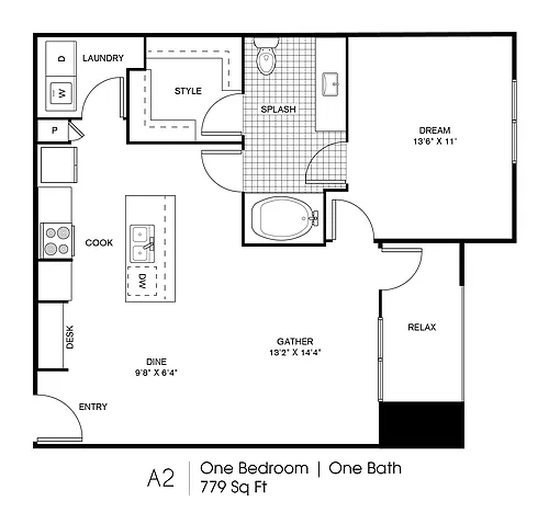 Floor plan One Bedroom One Bathroom