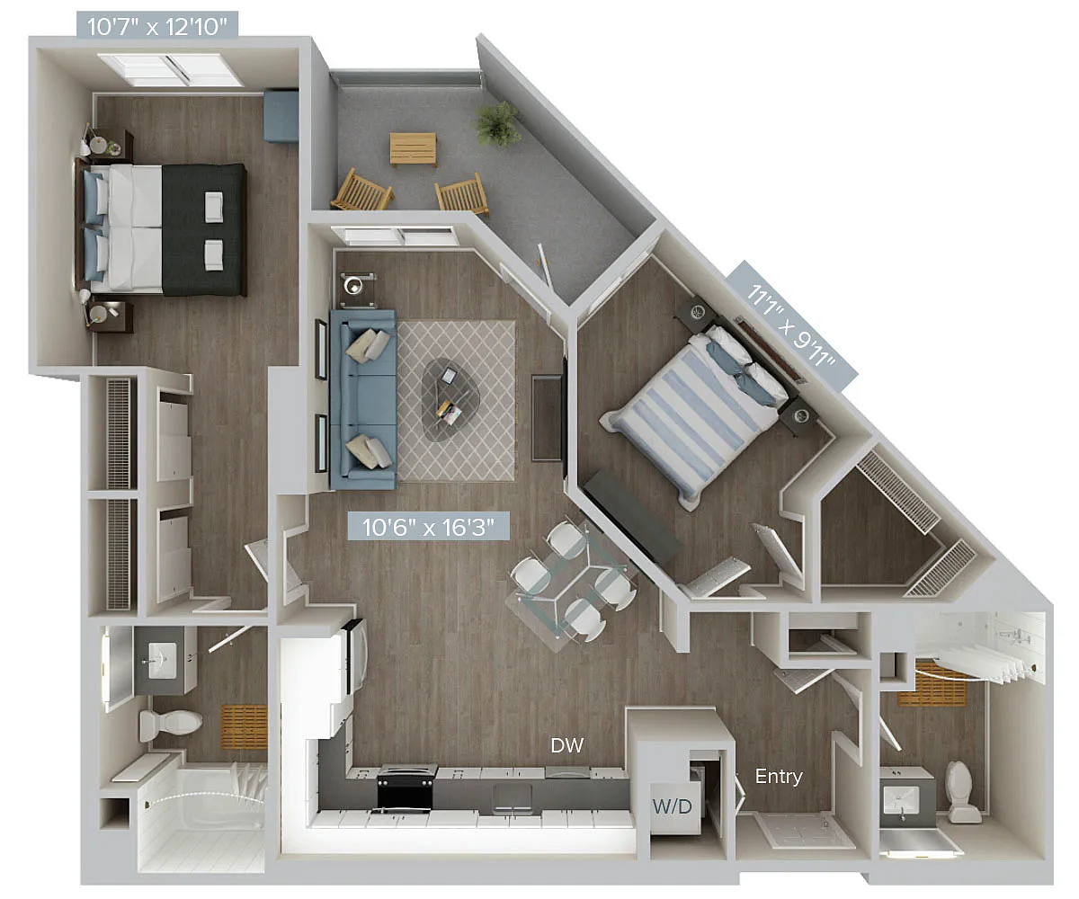 Floor plan Furnished-f-B1U-B1S-1009