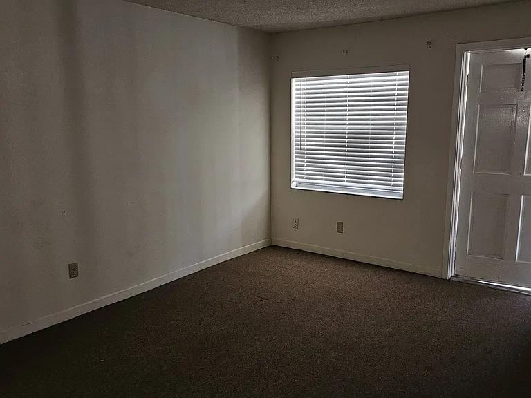 Livingroom looking to front/entry door of unit.