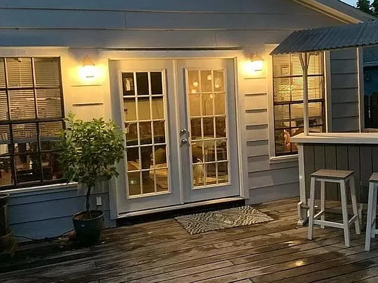 Back deck off the main family room.