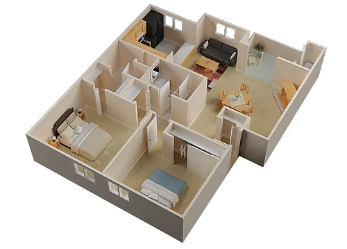 Floor plan Excelsior Short Term Lease