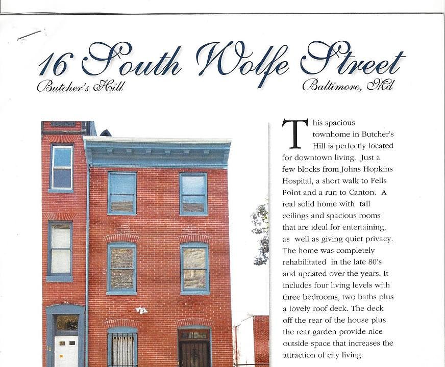 front of townhouse