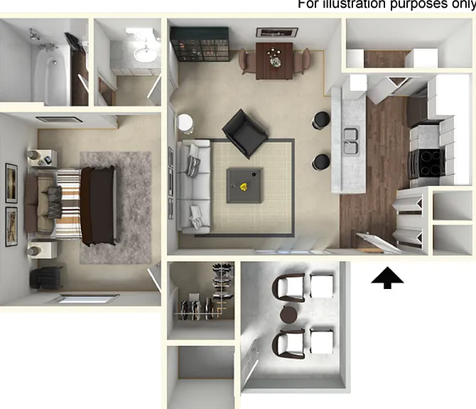 1x1 (488 sq ft) 1x1 (488 sq ft)