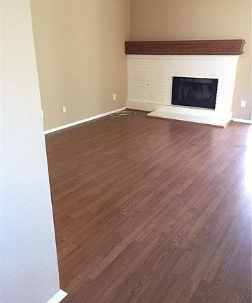 Living room with fireplace