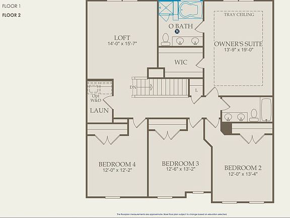 Hampton Floor Plan, Quick Move-In Home, Floor 2
