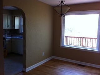 Dining room, with view of large back deck