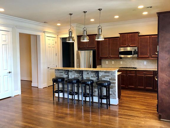 Bright, open kitchen and living room