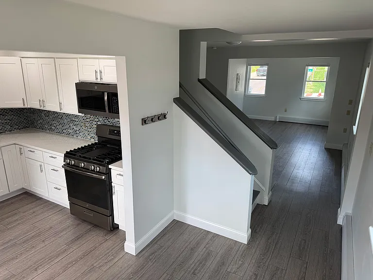 View from kitchen area into main area.
