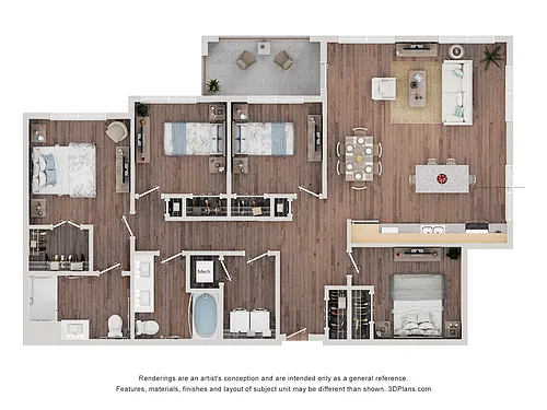 Floor plan 4AA (Wheelchair Accessible)