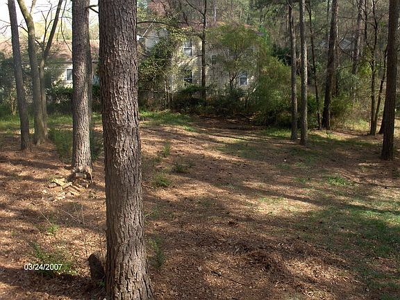 Flat, fenced backyard