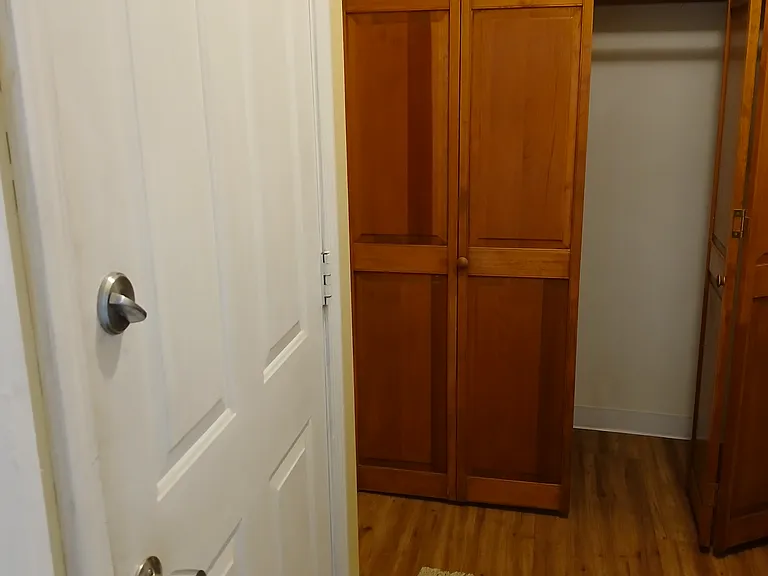 Double front entry closet