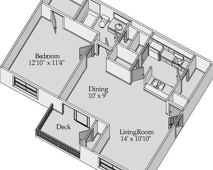 The Palmer - Asbury - 1 Beds - 1 Baths - 769 Sq. ft.