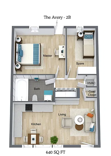 Floor plan Two Bedroom Floor Plans