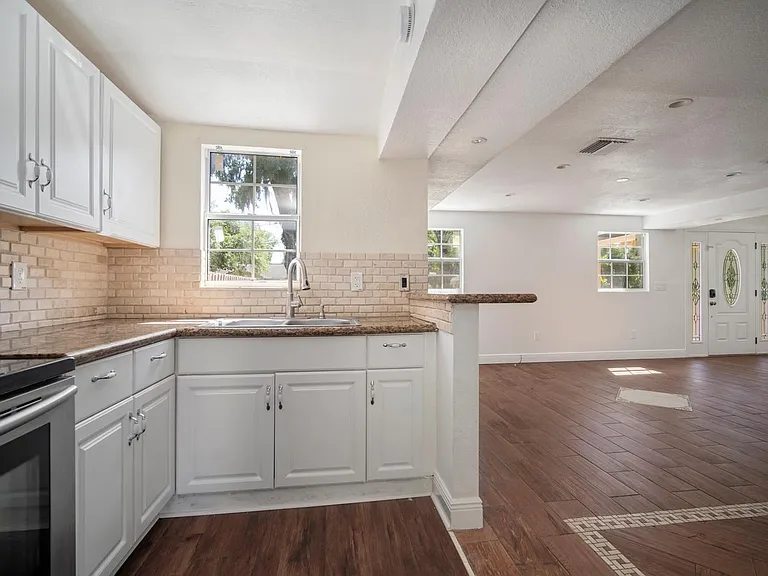 Side view of kitchen