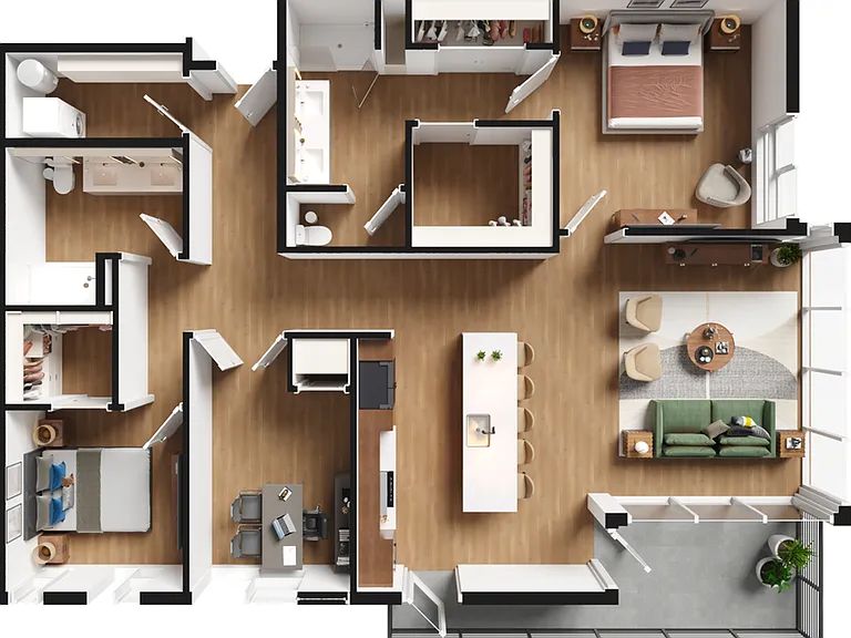 Astrie 2BR + Den - A Astrie 2BR + Den - A