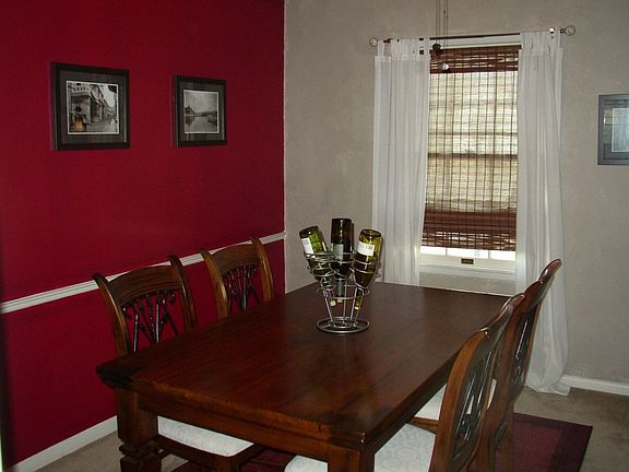 Dining Area With Ceiling Fan. 