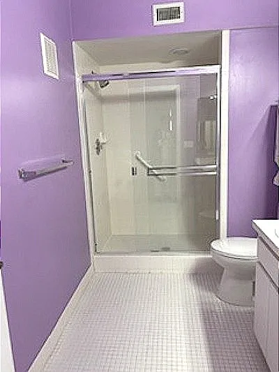 Shower in master bathroom