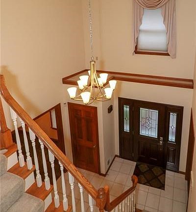 THE TWO STORY ENTRY IS AS GRAND AS IT IS WELCOMING.  AND THAT FRONT DOOR!....STUNNING!!