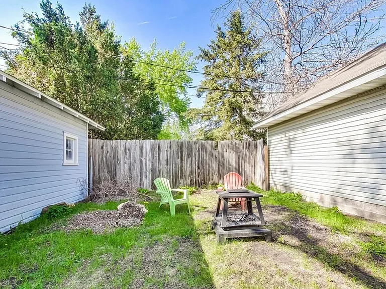 fenced backyard