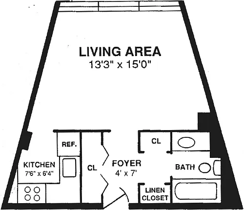 Floor plan Studio