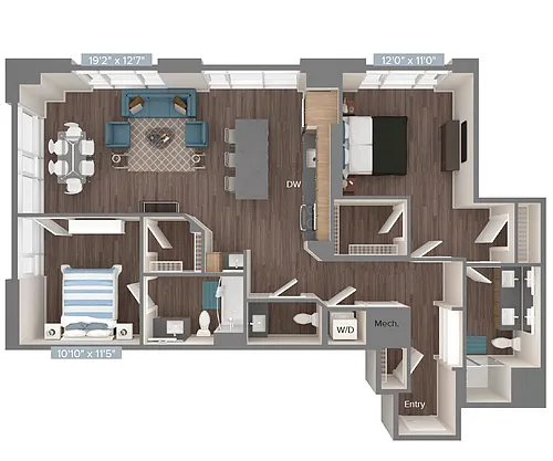 Floor plan B13-1256sf-2