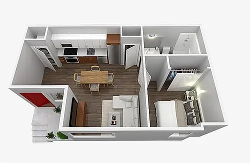 Floor plan 1X1 T3