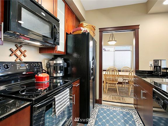 Kitchen view looking into the separate dining room.  