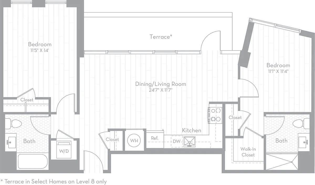 Floor plan 2 Bed/2 Bath-B09