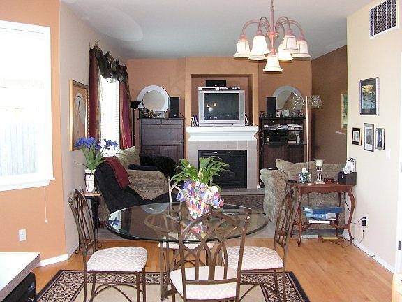 Family room with gas fireplace