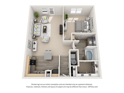 Floor plan Chic One Bedroom